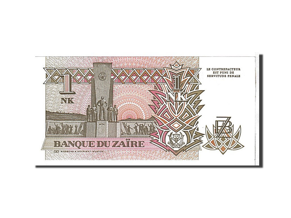 Banknote, Zaire, 1 Nouveau Likuta, 1993, KM:47a, UNC(65-70)