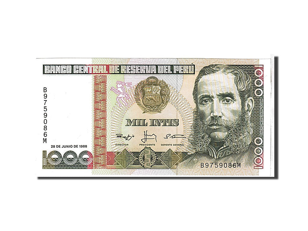 Billete, 1000 Intis, 1988, Perú, KM:136b, UNC
