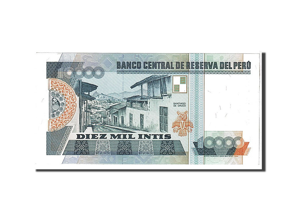 Billet, Pérou, 10,000 Intis, 1988, KM:140, NEUF