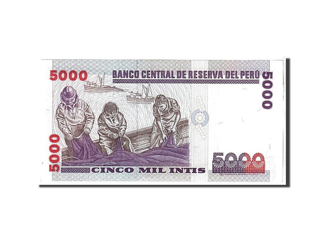Billet, Pérou, 5000 Intis, 1988, KM:137, NEUF