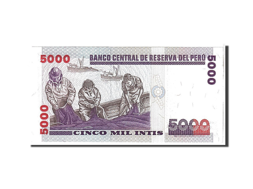 Billete, 5000 Intis, 1988, Perú, KM:137, UNC
