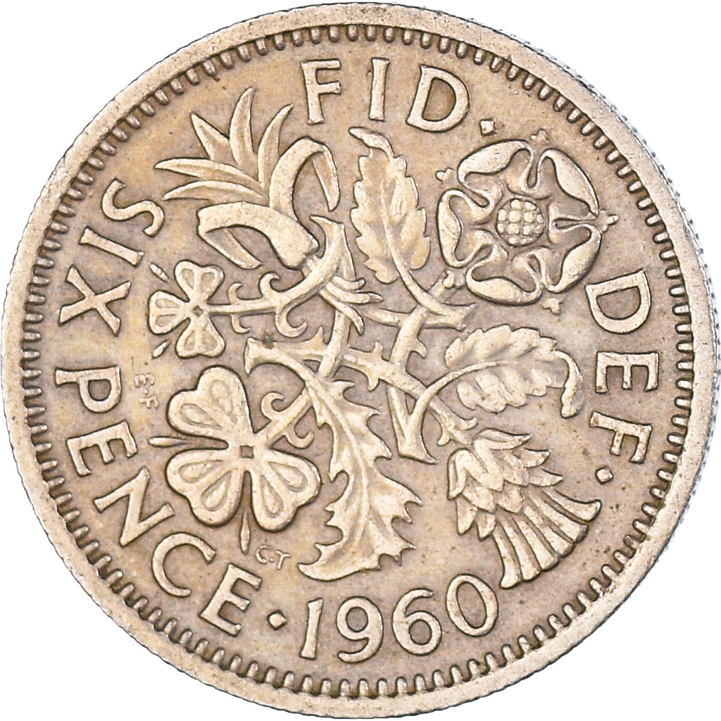 Munten, Groot Bretagne, 6 Pence, 1960