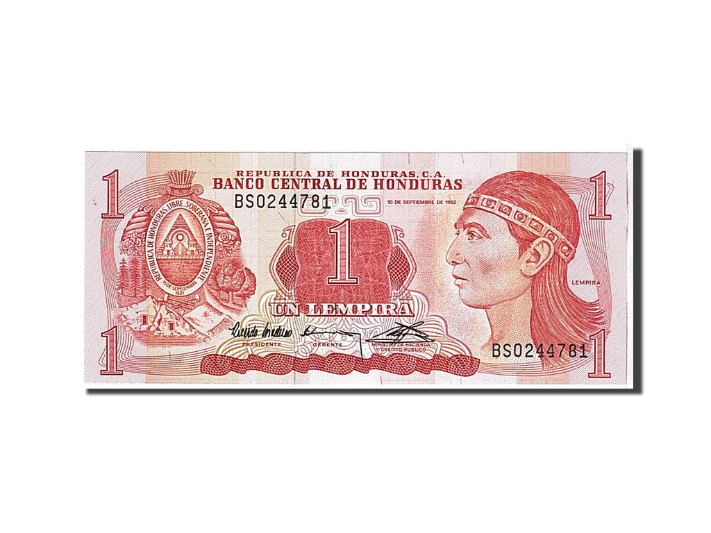 Billete, 1 Lempira, 1992, Honduras, KM:71, UNC