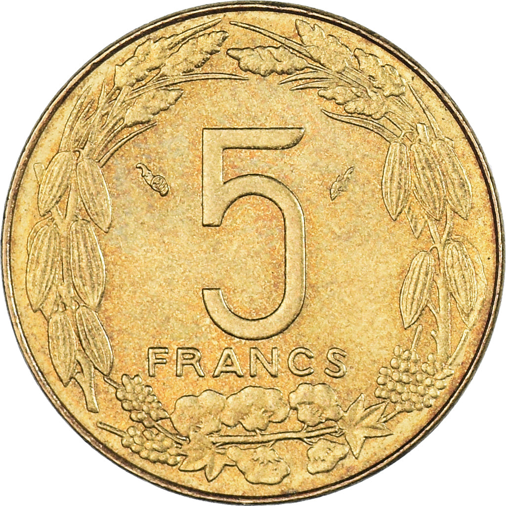 Monnaie, États de l'Afrique centrale, 5 Francs, 1975