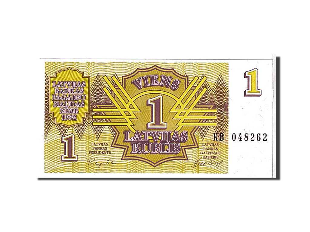 Banknote, Latvia, 1 Rublis, 1992, UNC(65-70)