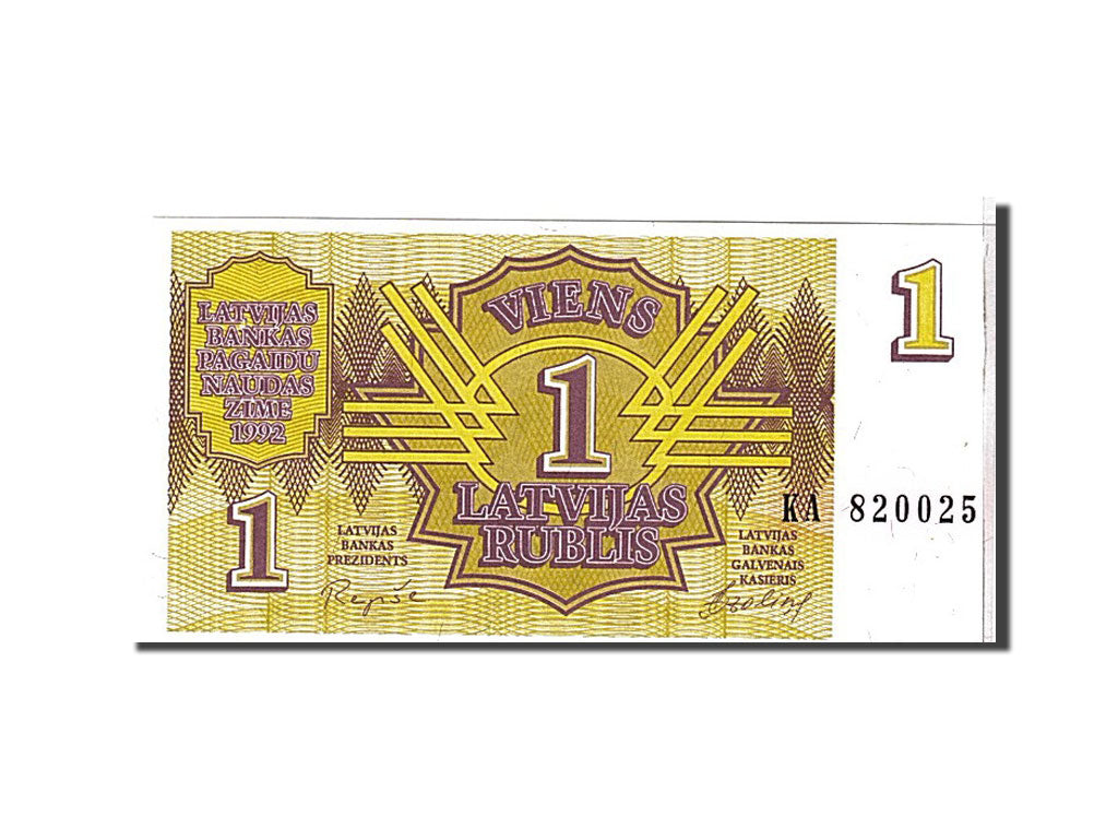 Billet, Latvia, 1 Rublis, 1992, KM:35, NEUF