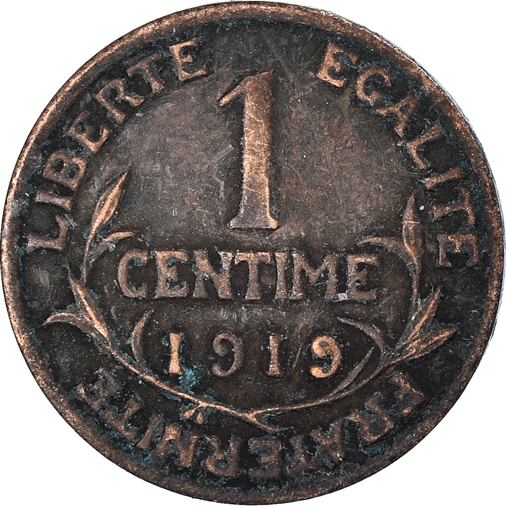 Moneta, Francia, Centime, 1919