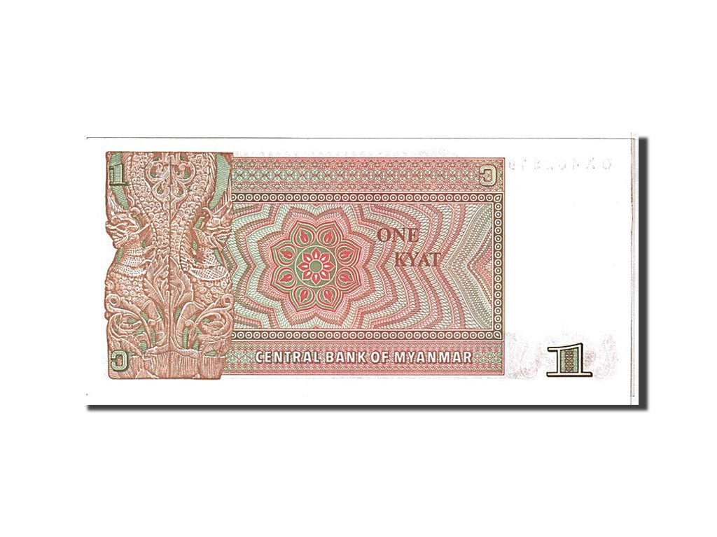 Billet, Myanmar, 1 Kyat, 1990, KM:67, NEUF