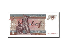Banconote, Myanmar, 5 Kyats, 1997, FDS