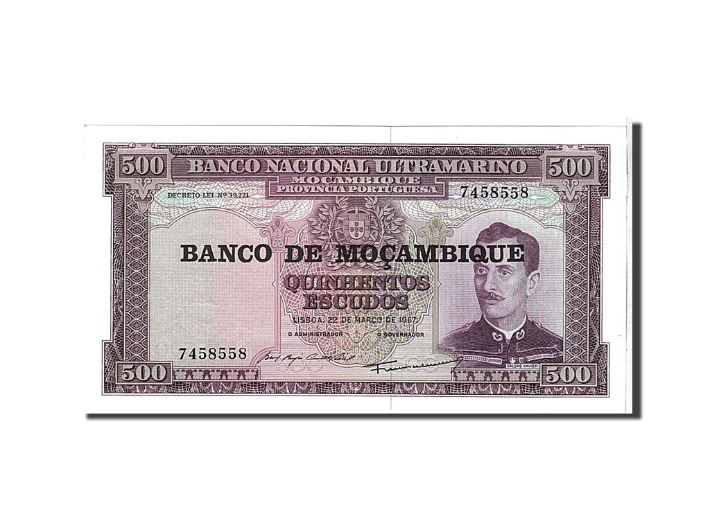 Billet, Mozambique, 500 Escudos, KM:118a, NEUF