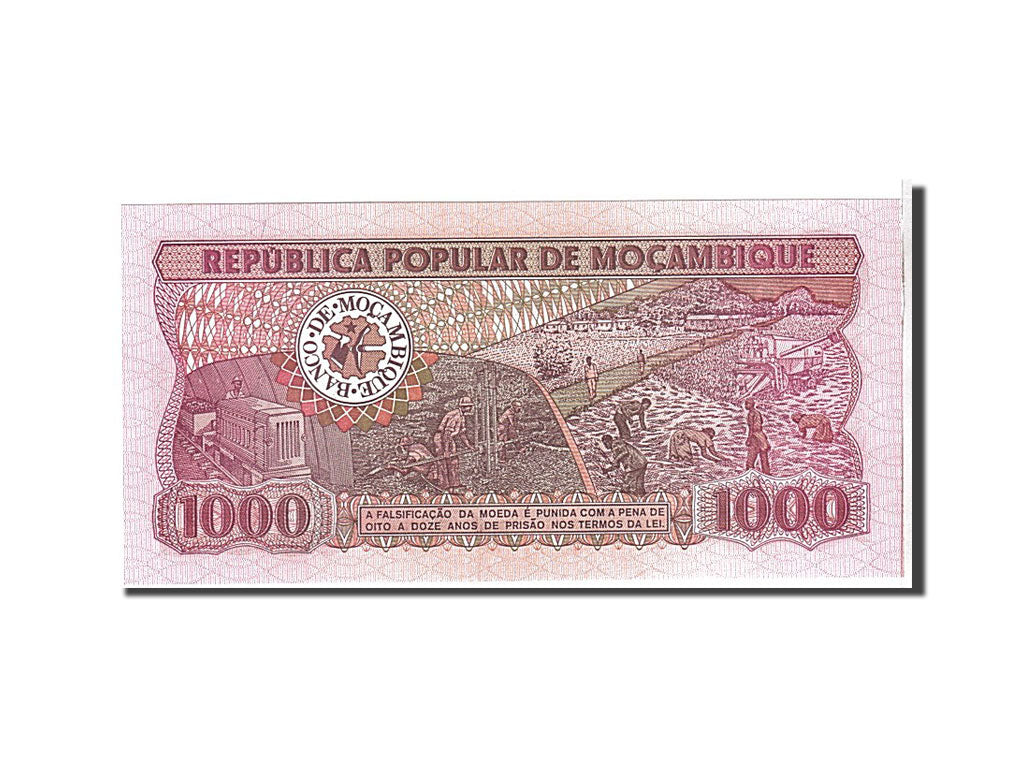 Banknote, Mozambique, 1000 Meticais, 1980, KM:128, UNC(65-70)