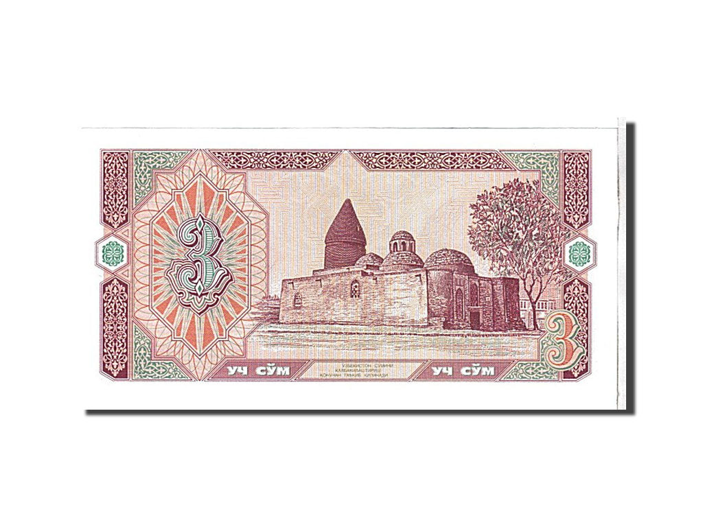 Billet, Uzbekistan, 3 Sum, 1994, NEUF
