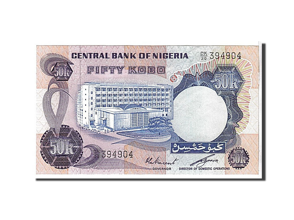 Billet, Nigéria, 50 Kobo, 1973, KM:14j, NEUF