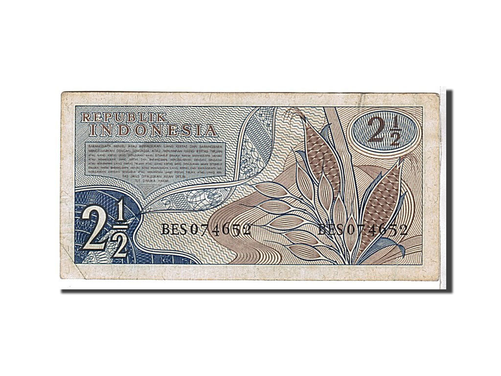 Billet, Indonésie, 2 1/2 Rupiah, 1961, TB