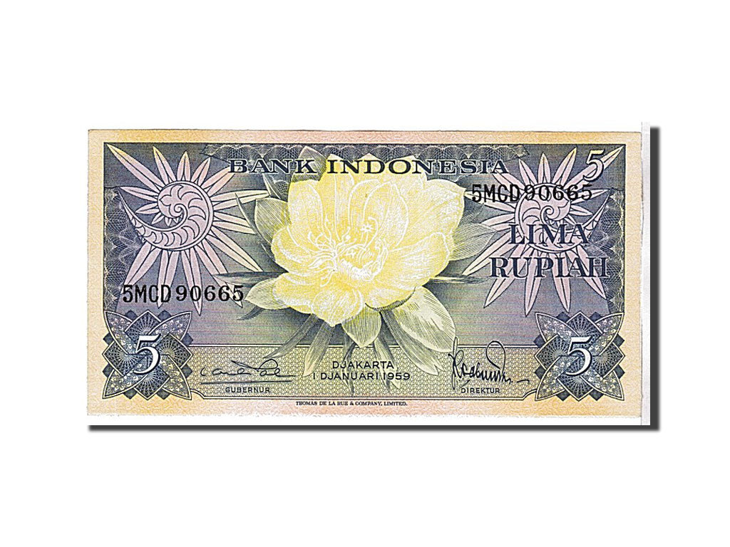 Billet, Indonésie, 5 Rupiah, 1959, KM:65, SPL