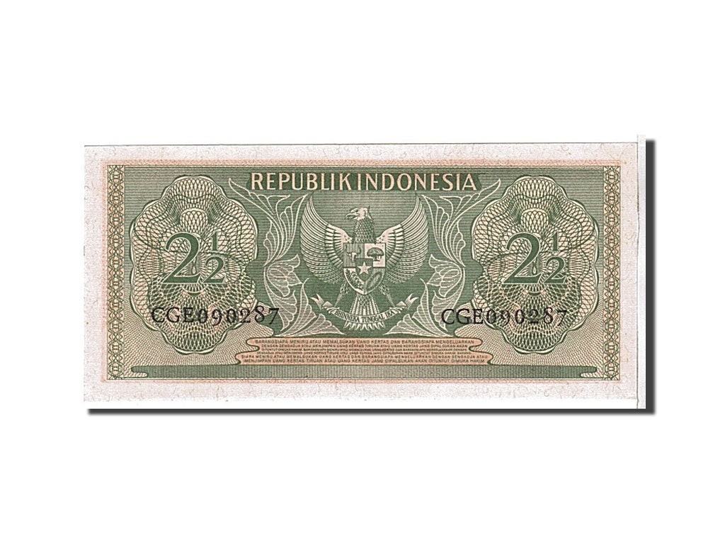 Billet, Indonésie, 2 1/2 Rupiah, 1956, KM:75, NEUF