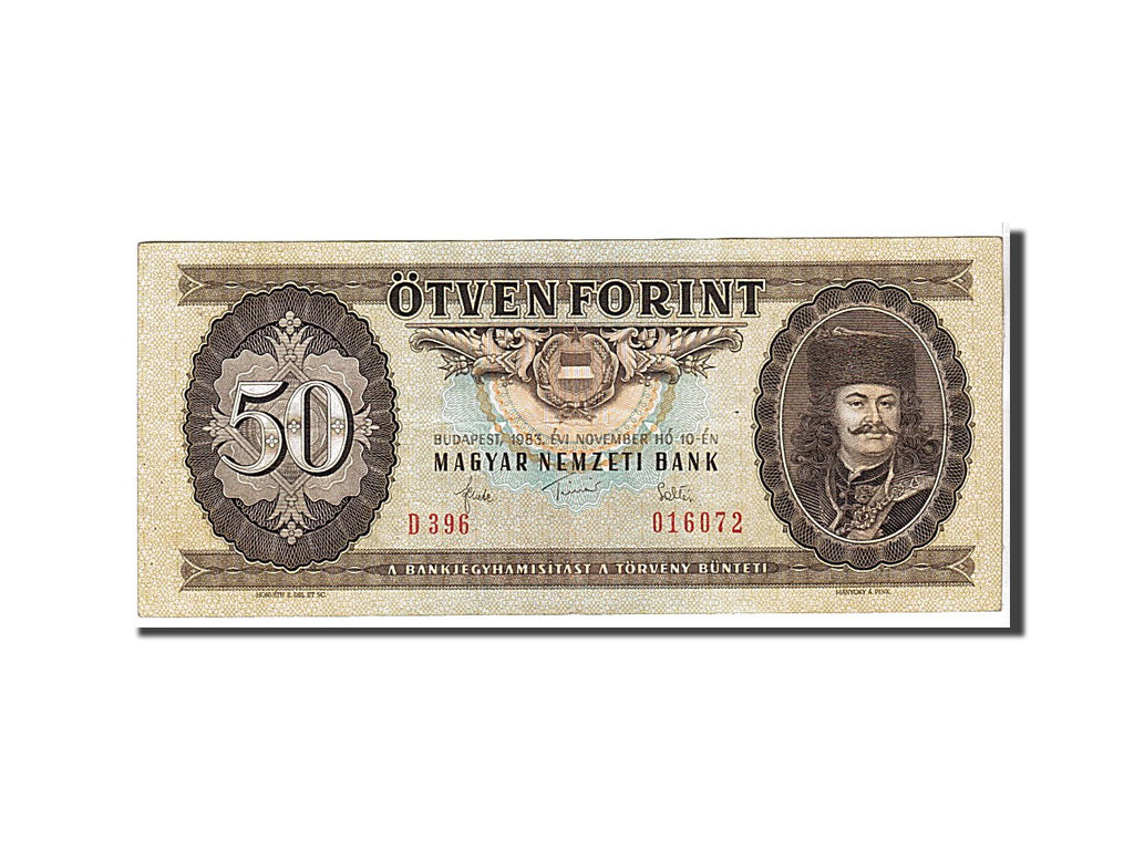 Billet, Hongrie, 50 Forint, 1983, KM:170f, TTB