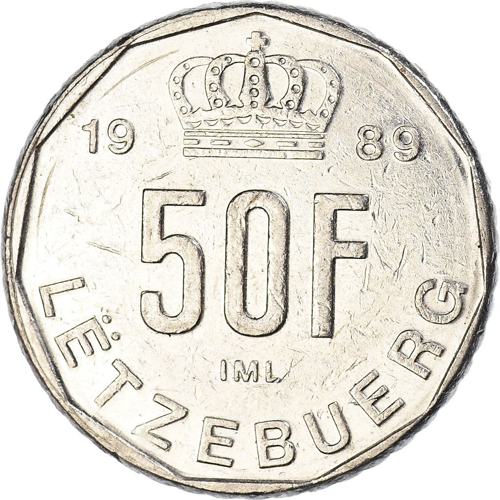 Moneda, Luxemburgo, 50 Francs, 1989