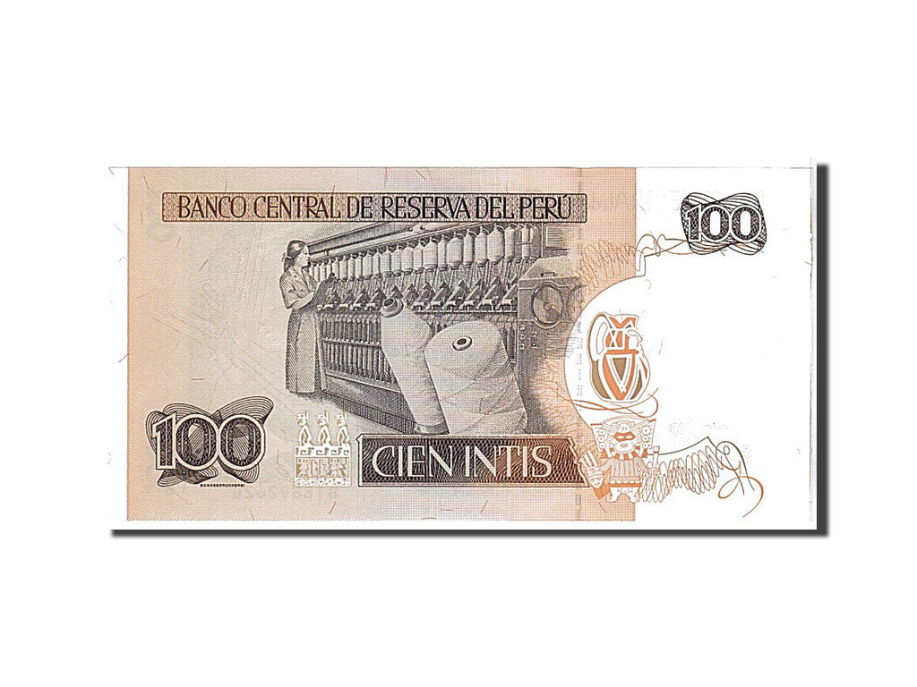 Billet, Pérou, 100 Intis, 1987, SPL