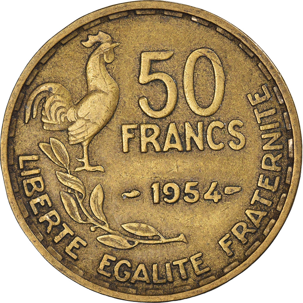 Coin, France, 50 Francs, 1954