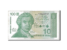 Biljet, Kroatië, 100 Dinara, 1991, TTB