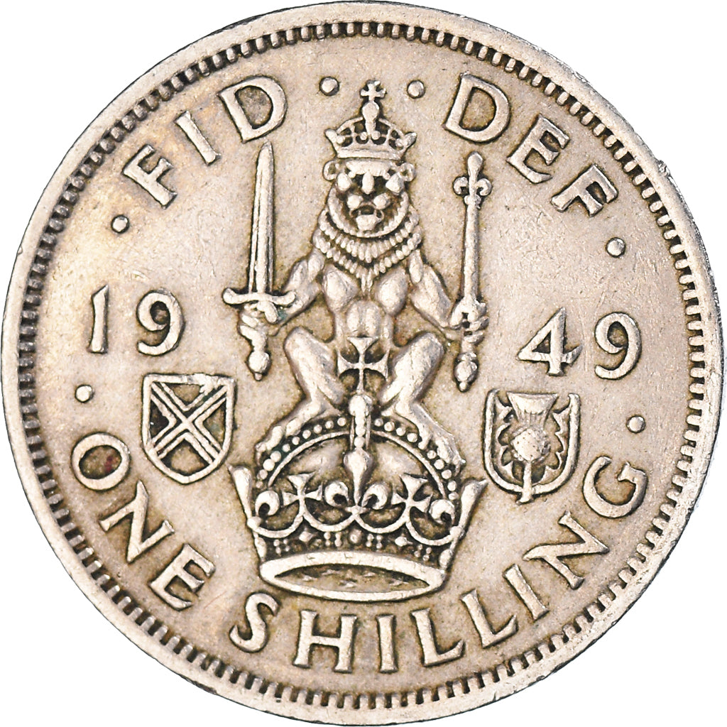Münze, Großbritannien, Shilling, 1949