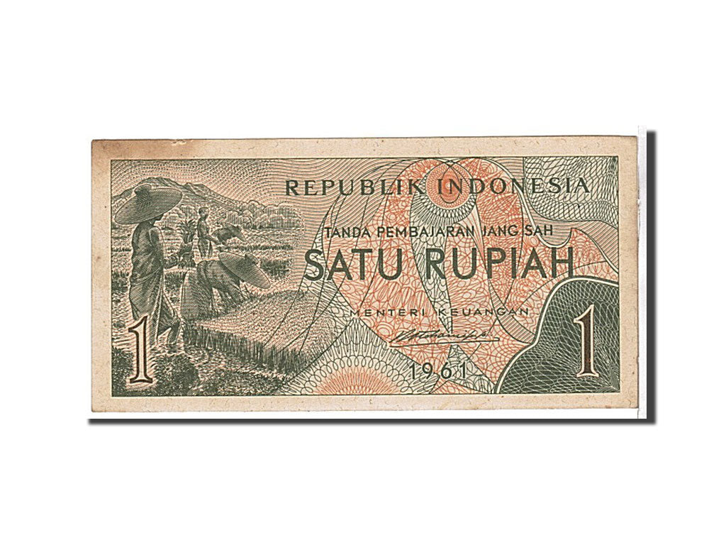 Banknote, Indonesia, 1 Rupiah, 1961, KM:78, AU(50-53)
