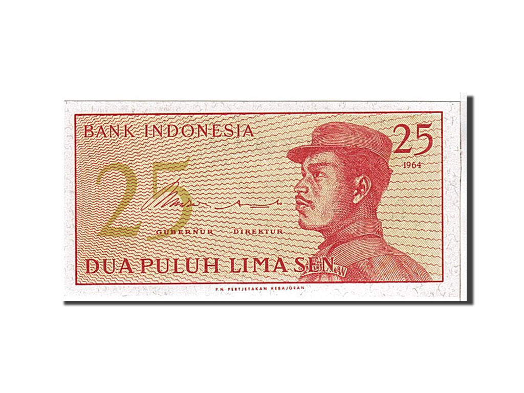 Billet, Indonésie, 25 Rupiah, 1964, NEUF
