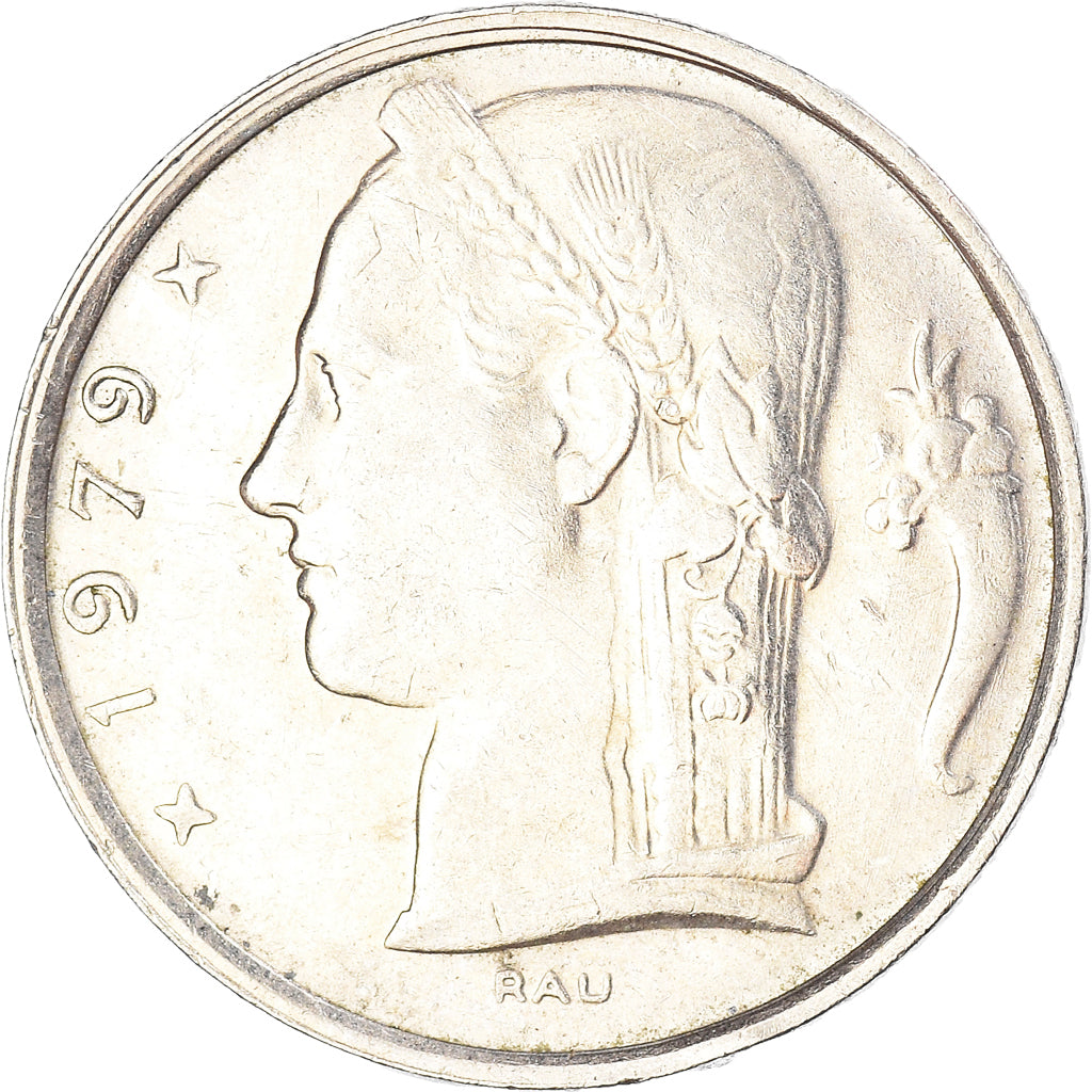 Moeda, Bélgica, 5 Francs, 5 Frank, 1979