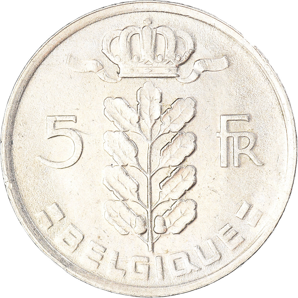 Moeda, Bélgica, 5 Francs, 5 Frank, 1979