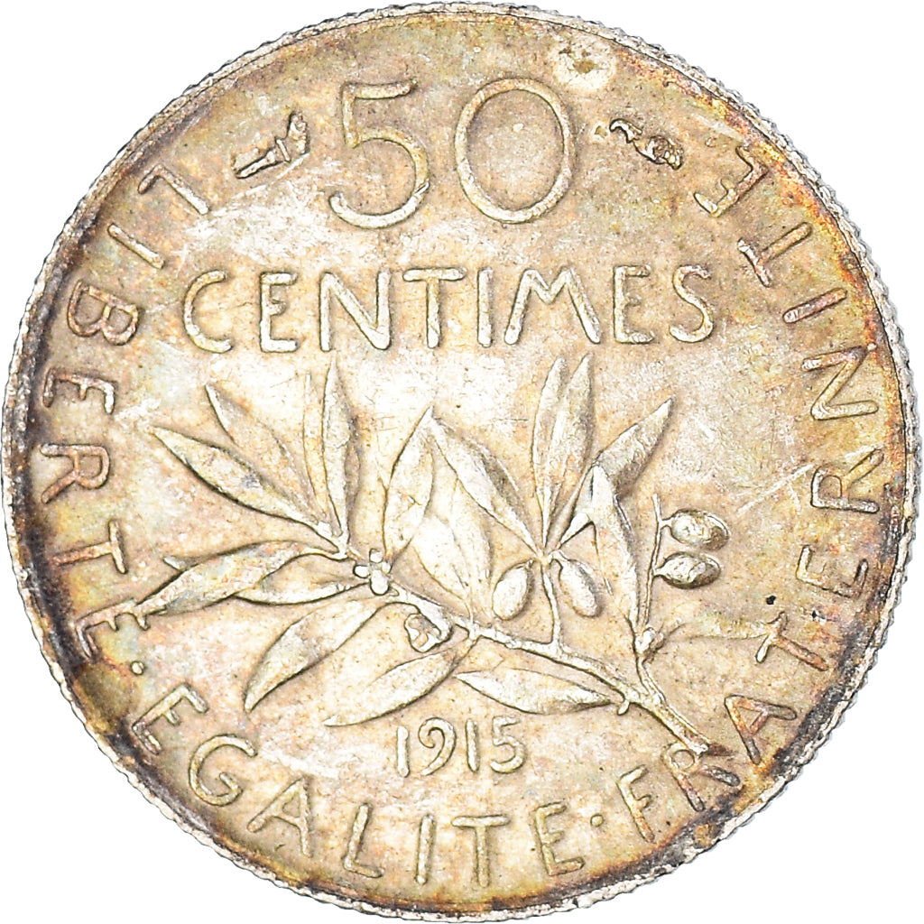 Monnaie, France, 50 Centimes, 1915