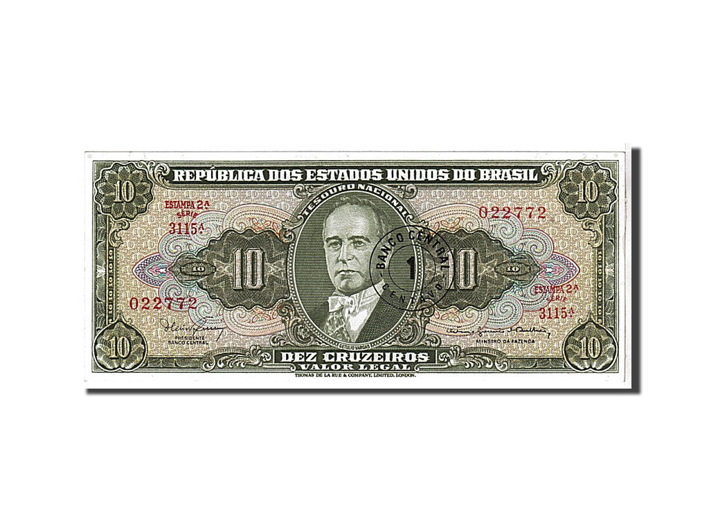 Banknote, Brazil, 1 Centavo on 10 Cruzeiros, 1966, KM:183a, UNC(65-70)