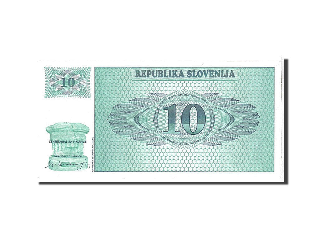 Billet, Slovénie, 10 (Tolarjev), 1990, KM:4a, SPL