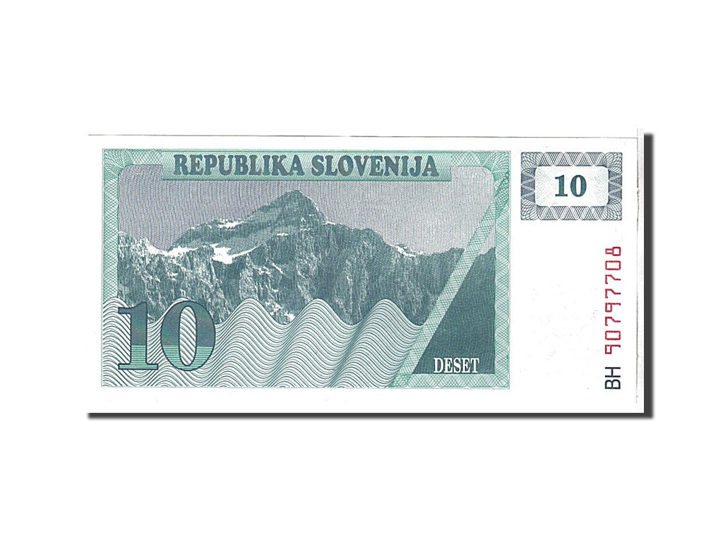 Billet, Slovénie, 10 (Tolarjev), 1990, KM:4a, SPL