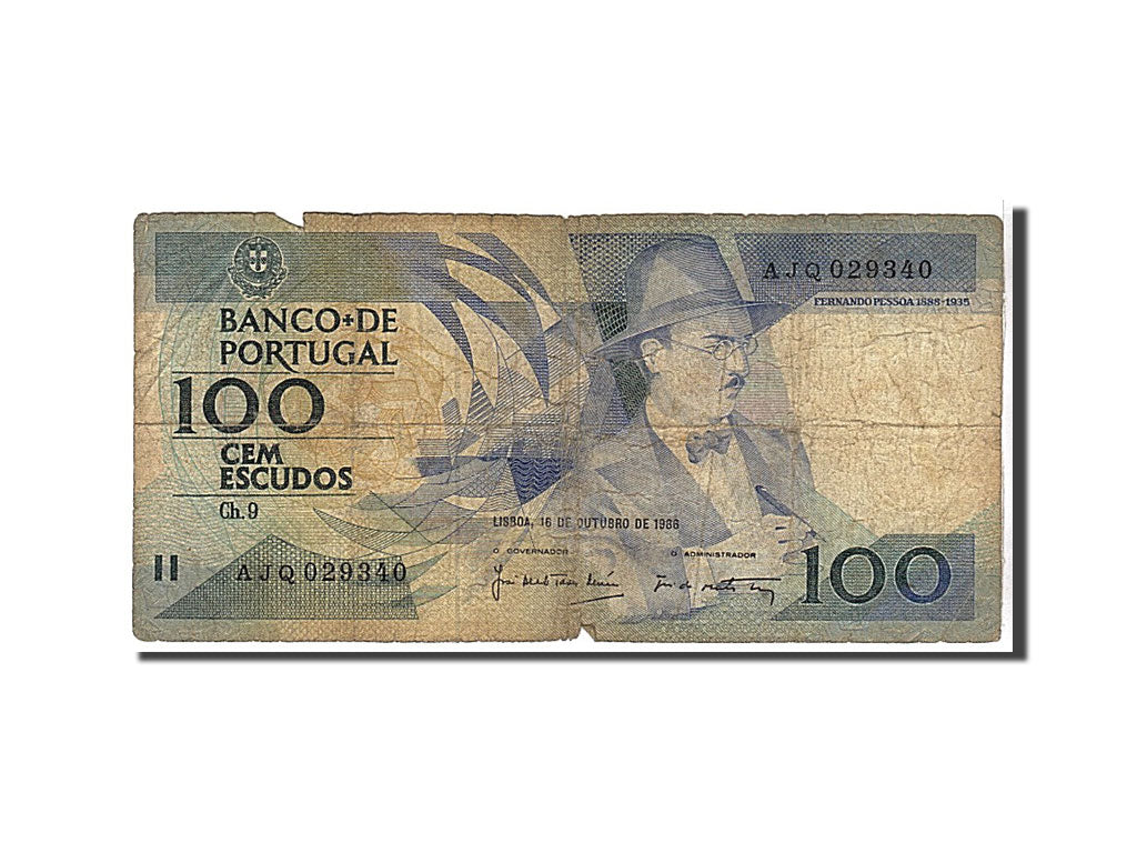 Banknote, Portugal, 100 Escudos, 1986, KM:179a, VG(8-10)