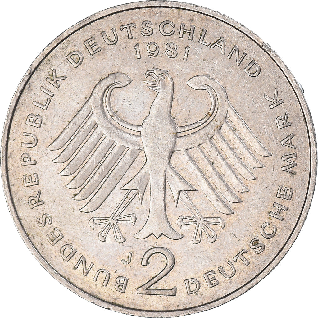 Moeda, Alemanha, 2 Mark, 1981