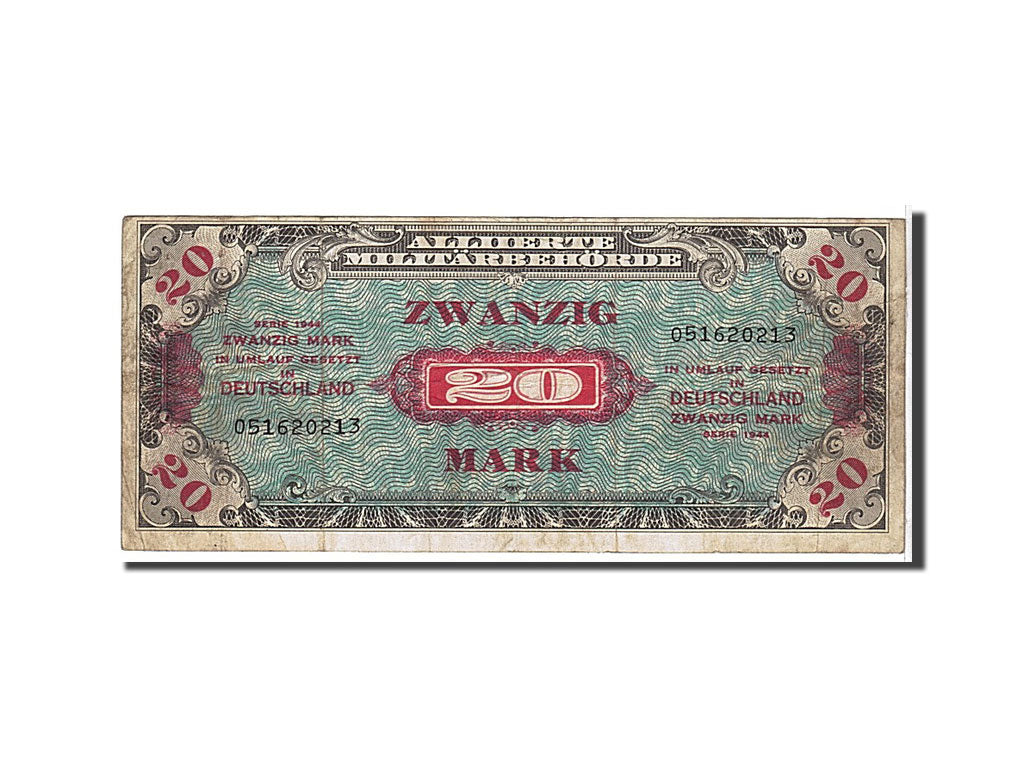 Banknote, Germany, 20 Mark, 1944, KM:195b, VF(20-25)