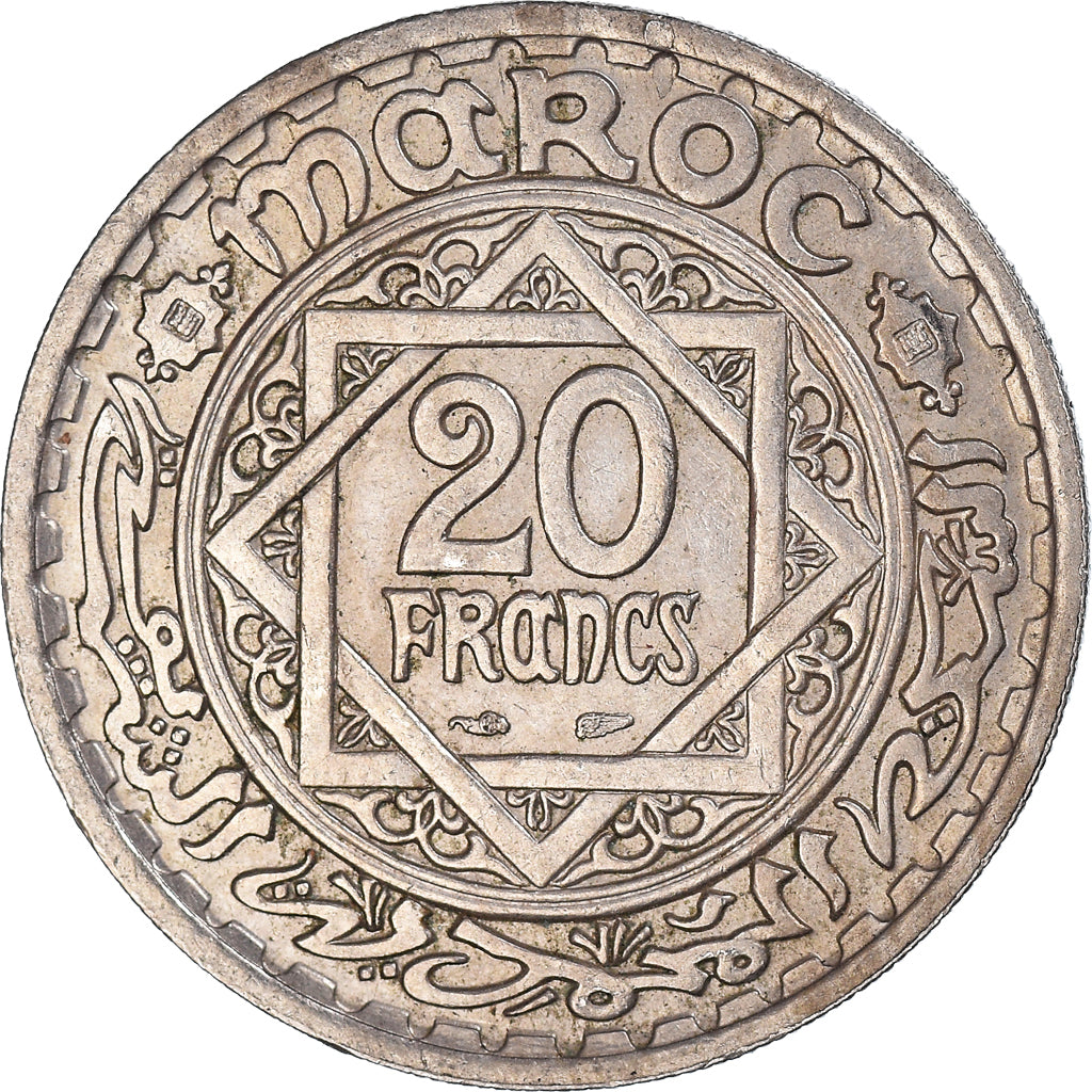 Coin, Morocco, 20 Francs, 1366