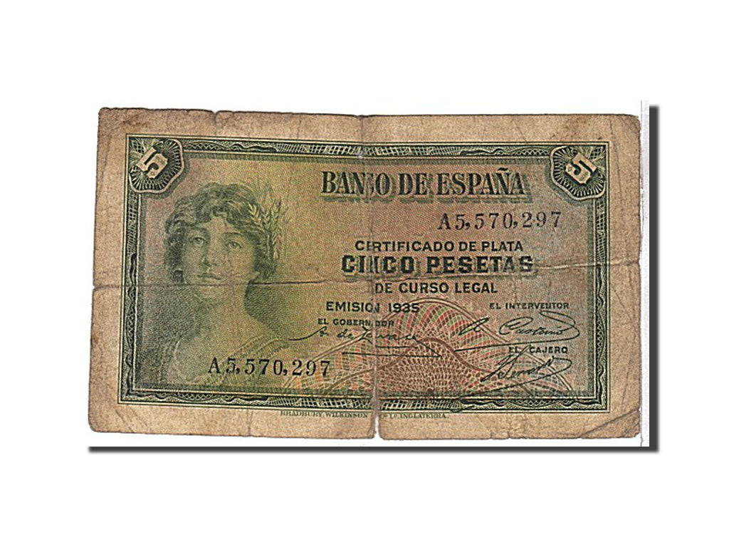 Billete, 5 Pesetas, 1935, España, RC