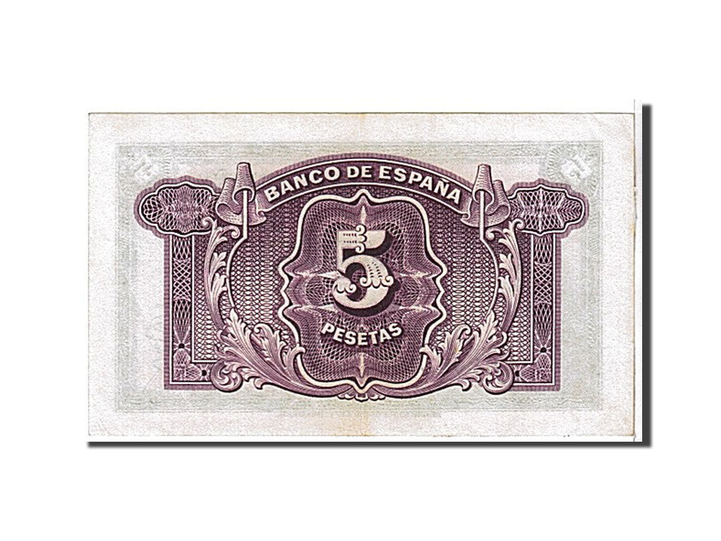 Biljet, Spanje, 5 Pesetas, 1935, SUP+