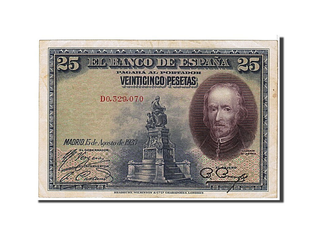 Banknote, Spain, 25 Pesetas, 1928, EF(40-45)