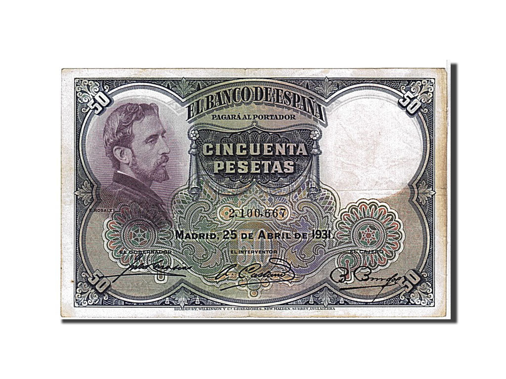 Banknote, Spain, 50 Pesetas, 1931, KM:82, EF(40-45)