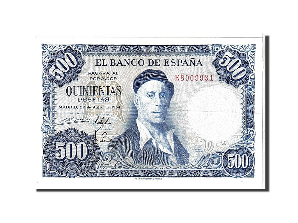 Billete, 500 Pesetas, 1954, España, EBC