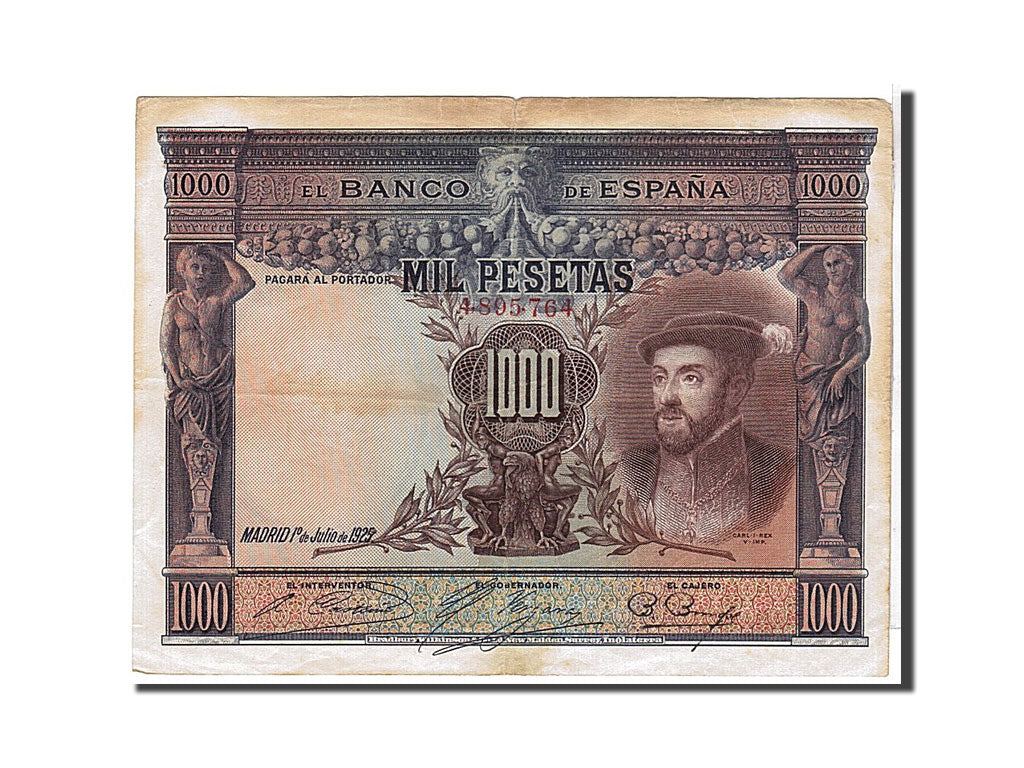 Banknote, Spain, 1000 Pesetas, 1925, 1925-07-01, KM:70c, EF(40-45)