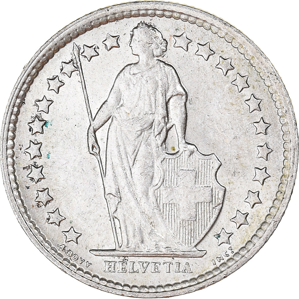 Moneda, Suiza, 1/2 Franc, 1964