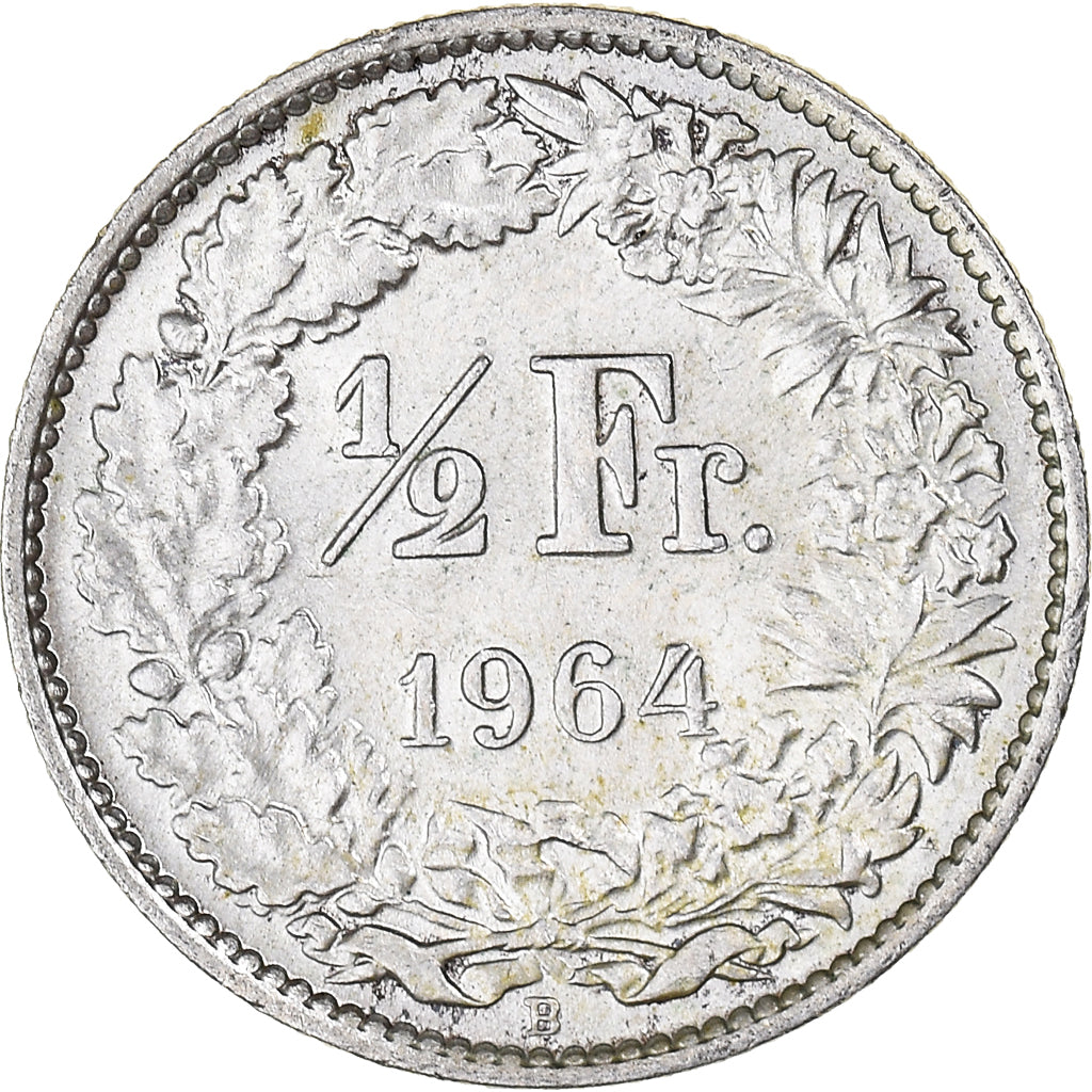Moneda, Suiza, 1/2 Franc, 1964