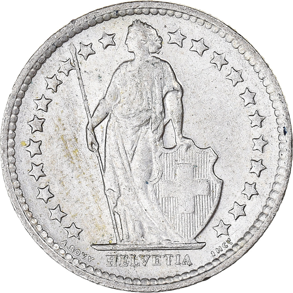 Munten, Zwitserland, 1/2 Franc, 1963
