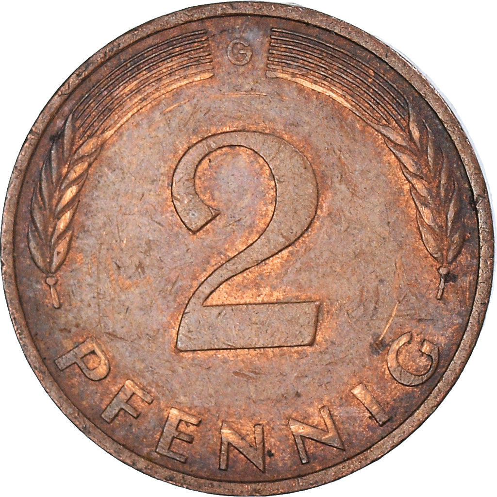 Munten, Duitsland, 2 Pfennig, 1988