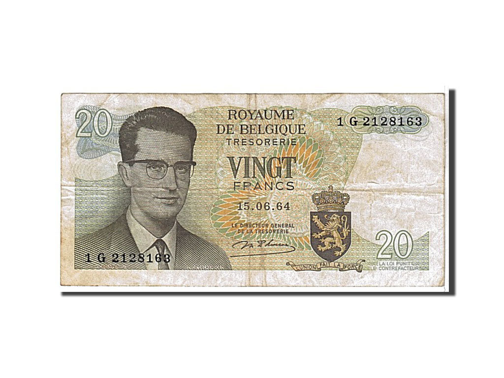 Banknote, Belgium, 20 Francs, 1964, KM:138, EF(40-45)