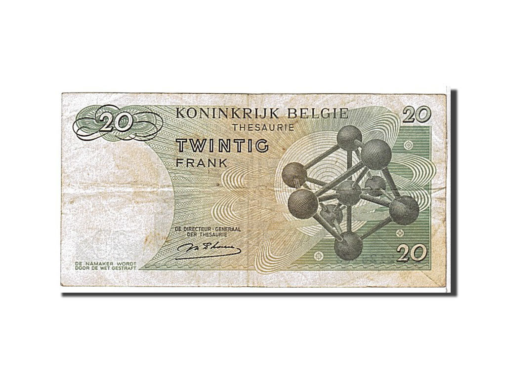 Banknote, Belgium, 20 Francs, 1964, KM:138, EF(40-45)